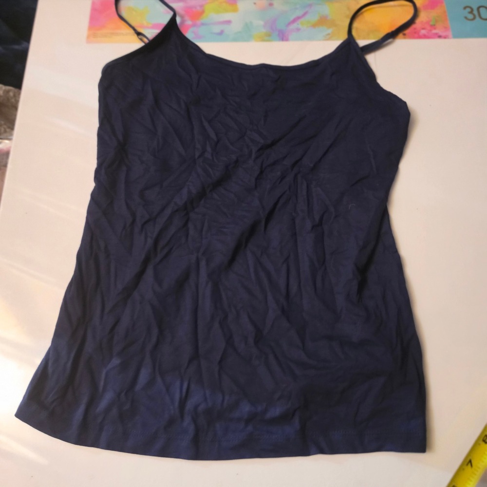 Merona Womens Navy Blue Spaghetti Strap Camisole Tank Top Size Medium